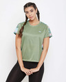 Shop Comfort Fit Active T-Shirt In Sage Green-Front