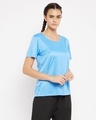Shop Comfort Fit Active T Shirt In Sky Blue-Design