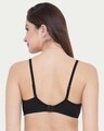 Shop Comfy Stretchable Cotton Bra In Black-Design