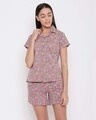 Shop Cool Cactus Shirt & Shorts In Dusty Pink-Front