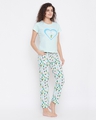 Shop Cool Cactus Top & Pyjama Set In Light Blue  Cotton Rich-Design