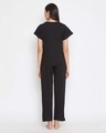 Shop Cotton Chest Printed T Shirt And Basic Pyjama Set-Design