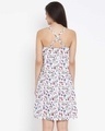 Shop Cotton Floral Print Short Nightdress With Crossback In White-Design