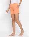 Shop Pack of 2 Women's Orange & Green Cotton Chic Basic Boxer Shorts-Design