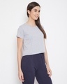 Shop Pack of 2 Cotton Chic Basic Cropped Sleep T-shirt - Grey & Blue-Design