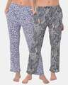 Shop Pack of 2 Women Blue Print Me Pretty Pyjamas-Front