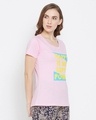 Shop Pack of 2 Cotton Printed T-shirt - Pink & Yellow-Design