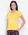 Shop Pack of 2 Cotton Text Printed Short Sleeve T-shirt - Yellow & Pink-Design