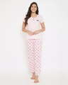 Shop Cotton Printed Short Sleeve Button Top & Pyjama Set-Front