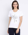 Shop Cotton Rich Chest Print T-Shirt in White-Front