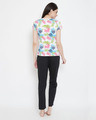 Shop Cotton Rich Floral Printed T Shirt Pyjama-Design