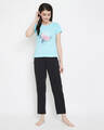 Shop Cotton Rich Printed T Shirt & Pyjama Set-Front