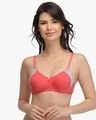 Shop Cottton Non Padded Wirefree Lacy Full Cup Bra-Front