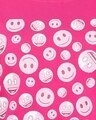 Shop Emoji Print Top & Solid Shorts Set In Magenta