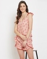 Shop Floral Print Cami Top & Shorts In Pink-Front
