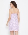 Shop Floral Print Short Night Dress In Light Pink  100% Cotton-Full