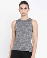 Shop Grey Gymsports Textured Activewear Tank Top-Front