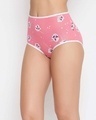 Shop High Waist Floral Print Hipster Panty In Pink-Design