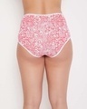 Shop High Waist Printed Hipster Panty In Red   Cotton-Design