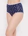 Shop High Waist Star Print Hipster Panty In Navy-Design