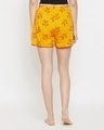Shop Leaf Print Boxer Shorts In Yellow   Rayon-Full