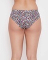 Shop Mid Waist Floral Print Hipster Panty With Inner Elastic In Multicolour   Cotton-Design