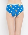 Shop Mid Waist Fruit Print Hipster Panty In Blue   Cotton-Design