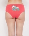 Shop Mid Waist Hipster Panty With Christmas Print Back In Dark Pink  Cotton-Design