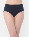 Shop Mid Waist Hipster Panty With Dog Print Back In Navy   Cotton-Front