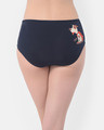 Shop Mid Waist Hipster Panty With Dog Print Back In Navy   Cotton-Design