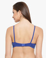 Shop Non Padded Non Wired Full Cup Bra In Blue   Cotton Rich-Design