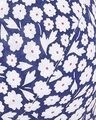 Shop Non Padded Non Wired Full Cup Floral Print Racerback Bra In Blue   Cotton-Full