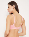 Shop Non Padded Non Wired Full Figure Bra In Baby Pink   Cotton-Design