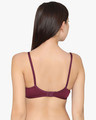 Shop Non Wired Full Coverage Spacer Cup T-Shirt Bra In Purple Cotton Rich-Design