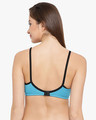 Shop Non Wired Non Padded Full Cup T-Shirt Bra In Blue Cotton-Design