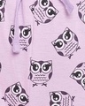 Shop Owl Print Button Me Up Shirt & Pyjama Set In Lilac