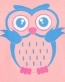 Shop Owl Print Short Night Dress In Baby Pink   100% Cotton