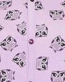 Shop Owl Print Short Night Dress In Lilac