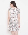 Shop Owl Print Short Night Dress In White  Rayon-Design