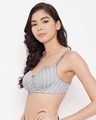 Shop Padded Non Wired Full Cup Chevron Print Multiway T Shirt Bra In Grey-Design