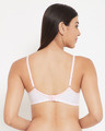 Shop Padded Non Wired Full Cup Geometric Print T-Shirt Bra In White-Design