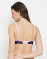 Shop Padded Non Wired Full Cup Multiway T-Shirt Bra In Blue Melange-Design