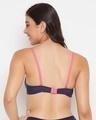 Shop Padded Non Wired Full Cup Multiway T Shirt Bra In Navy   Cotton-Design