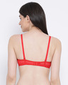 Shop Padded Non Wired Full Cup Multiway T Shirt Bra In Red-Design