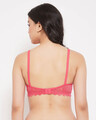 Shop Padded Non Wired Full Cup Polka Print T-Shirt Bra In Red-Design