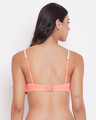 Shop Padded Non Wired Full Cup Printed T-Shirt Bra In Orange-Design