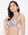 Shop Padded Underwired Full Cup Paisley Print T-shirt Bra In Brown-Design