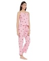 Shop Paw Fect Top & Pyjama Set In Light Pink  Cotton-Design