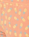 Shop Pineapple Print Top And Capri Set In Peach   Cotton Rich-Full