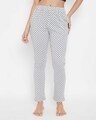 Shop Polka Print Pyjamas In Grey-Front